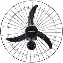 Ventilador de Parede Ventisol Oscilante, 3 Pás Premium, Preto, 60cm, 127V
