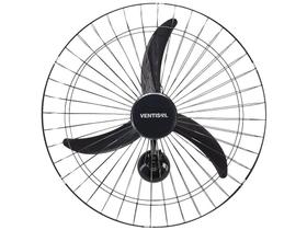 Ventilador De Parede Ventisol Oscilante New 60 Cm Metal Preta 1200Rpm 127V