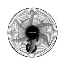 Ventilador de Parede Ventisol Steel Comercial 50cm, Ajuste Fino de Velocidade, 6 Pás, Preto, Bivolt