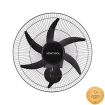 Ventilador de parede Ventisol Turbo 6 Osc, 6 pás, 50cm, 200w Bivolt Steel