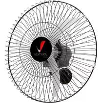 Ventilador de Parede Ventura Oscilante Preto 3 pás 60cm Bivolt