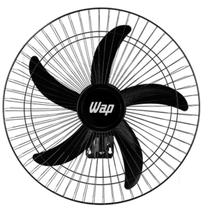 Ventilador De Parede Wap Rajada Pro 60 Turbo Com 5 Pás Bivol