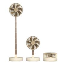 Ventilador de pedestal dobrável recarregável de 8 polegadas 1,1 kg cáqui Ventilador de pedestal dobrável recarregável de 8 polegadas 1,1 kg cáqui