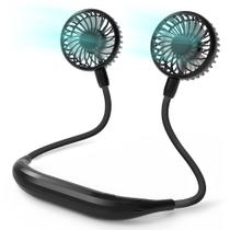Ventilador de pescoço COMLIFE Portable 2600mAh Bateria Ultra Quiet Black Ventilador de pescoço COMLIFE Portable 2600mAh Bateria Ultra Quiet Black