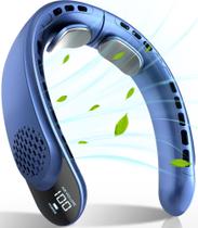 Ventilador de pescoço FrSara recarregável com display LED de 3 velocidades azul Ventilador de pescoço FrSara recarregável com display LED de 3 velocidades azul