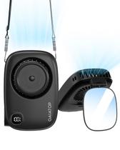 Ventilador de pescoço Gaiatop Mini LED recarregável de 3 velocidades, 360, rotação preta Ventilador de pescoço Gaiatop Mini LED recarregável de 3 velocidades, 360, rotação preta