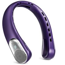 Ventilador de pescoço Meonov Portable 4000mAh com LED 3 Wind Speed Purple Ventilador de pescoço Meonov Portable 4000mAh com LED 3 Wind Speed Purple
