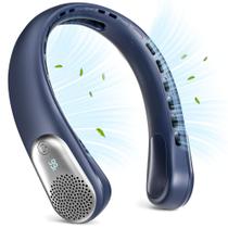 Ventilador de pescoço Meonov, tela LED, recarregável USB, 4000mAh, 3 velocidades Ventilador de pescoço Meonov, tela LED, recarregável USB, 4000mAh, 3 velocidades