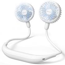 Ventilador de pescoço portátil AMACOOL 2600mAh Recarregável - Branco Ventilador de pescoço portátil AMACOOL 2600mAh Recarregável - Branco