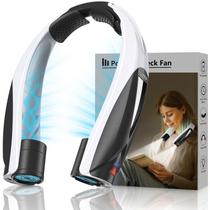 Ventilador de pescoço portátil Laimiod com luz de livro LED, bateria de 6000mAh