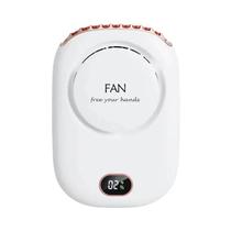 Ventilador De Pescoço Portátil Mini Sem Lâminas, Recarregável USB 2000mAh, Silencioso, 3 Velocidades