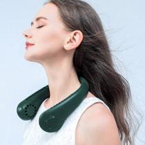 Ventilador de pescoço portátil, mini USB, recarregável, suspenso sem folhas