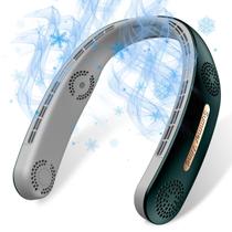 Ventilador de pescoço portátil MSEVC Turbo 6000mAh 360 Cooling Green Ventilador de pescoço portátil MSEVC Turbo 6000mAh 360 Cooling Green
