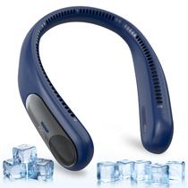 Ventilador de pescoço portátil Namecute Personal Hands Free Blades Blue