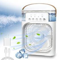 Ventilador de refrigeração de ar portátil NTMY com luz LED de 3 velocidades de vento Ventilador de refrigeração de ar portátil NTMY com luz LED de 3 velocidades de vento