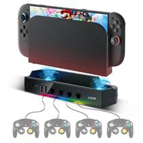 Ventilador de refrigeração e adaptador de controlador Gamecube para Nintendo Switch 2 Ventilador de refrigeração e adaptador de controlador Gamecube para Nintendo Switch 2