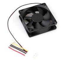 Ventilador de Refrigeração para PC - 80mm, 4 Pinos 12V, Silencioso - para CPU e Gabinete