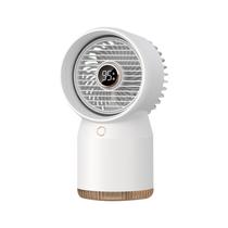 Ventilador de refrigeração portátil, ventilador de refrigeração de água Ventilador de fonte de alimentação Usb Spray umidificando display digital led, luz noturna, para escritório doméstico, ao ar livre