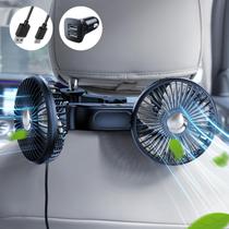 Ventilador de resfriamento de carro DICMKY Dual Head USB alimentado por 3 velocidades 12V