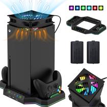 Ventilador de resfriamento, estação de carregamento e armazenamento de jogos para Xbox Series X