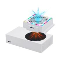 Ventilador de resfriamento Mcbazel para Xbox Series S com display LED RGB branco Ventilador de resfriamento Mcbazel para Xbox Series S com display LED RGB branco
