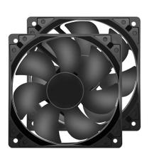 Ventilador de resfriamento PANO-MOUNTS 120x120x25mm 12V DC 1600RPM, pacote com 2