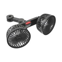 Ventilador De Resfriamento Para Banco De Carro Com Duas Cabeças, USB Portátil, Rotação De 360 Graus,
