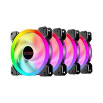 Ventilador de Resfriamento para CPU com LED RGB Silencioso 120mm - Controle Remoto