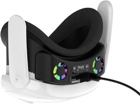 Ventilador de resfriamento para fone de ouvido Meta Quest 3 VR com iluminação RGB Ventilador de resfriamento para fone de ouvido Meta Quest 3 VR com iluminação RGB