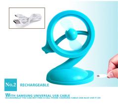 Ventilador de resfriamento portátil USB recarregável Mini Blue Duck Shape