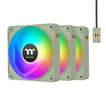 Ventilador de resfriamento Thermaltake CT120 EX ARGB Sync Matcha Green, pacote com 3