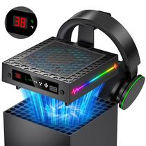 Ventilador de resfriamento Ventilador de resfriamento automático KOVA com 9 modos de luz RGB para Xbox Series X Ventilador de resfriamento Ventilador de resfriamento automático KOVA com 9 modos de luz RGB para Xbox Series X
