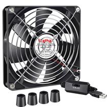 Ventilador de resfriamento Wathai 140 mm x 25 mm USB 5V com controle de velocidade