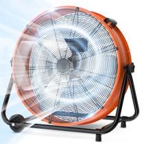Ventilador de tambor industrial LifePlus de 24 polegadas High Velocity Orange