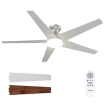 Ventilador de Techo Addlon 52" Plateado con Luz y Control Remoto 3CCT