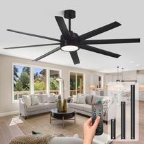 Ventilador de Techo Conciseer 165 cm 24W 8 Aspas Negro con Control Remoto Ventilador de Techo Conciseer 165 cm 24W 8 Aspas Negro con Control Remoto