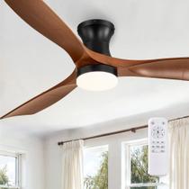 Ventilador de Techo Fanbulous de 52" en Nogal, 3 Aspas, 3475 CFM con Control Remoto
