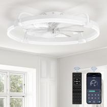 Ventilador de techo LEDIARY 24" con control remoto regulable y control por aplicación, color blanco Ventilador de techo LEDIARY 24" con control remoto regulable y control por aplicación, color blanco
