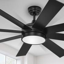 Ventilador de Techo YITAHOME 60" Negro con Luz y Control Remoto, 6 Velocidades