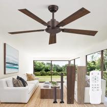 Ventilador de Techo ZMISHIBO 132 cm Bronce sin Luz con Control Remoto Motor DC Ventilador de Techo ZMISHIBO 132 cm Bronce sin Luz con Control Remoto Motor DC