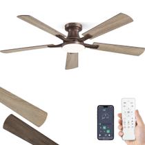 Ventilador de Techo ZMISHIBO 132 cm Luz LED Regulable Control Remoto y App