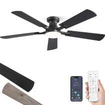 Ventilador de Techo ZMISHIBO 132 cm Montaje Empotrado LED 20W Control por App y Mando a Distancia