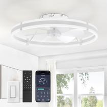 Ventilador de Techo ZMISHIBO 24" con Luz LED, 6 Velocidades y Control Remoto - Blanco Ventilador de Techo ZMISHIBO 24" con Luz LED, 6 Velocidades y Control Remoto - Blanco