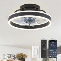 Ventilador de Techo ZMISHIBO 33 cm LED Regulable 120V con Control Remoto