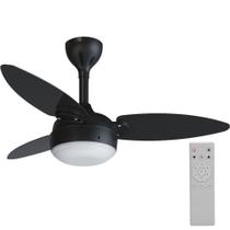 Ventilador de teto 3 pás dupla face com controle remoto - Elluz Inverter (110V/220V)