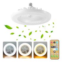 Ventilador De Teto 30w Luzes Controle Remoto Diâmetro 25 Cm Branco Frequência 50hz60hz Material das pás Plástico