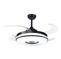 Ventilador De Teto 4 Pás Retrátil Bivolt Com Controle som e bluetooth