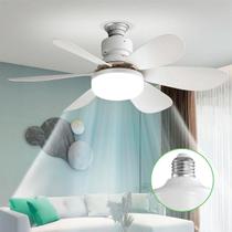 Ventilador de Teto 6 Pás Bivolt com Controle Remoto e Lâmpada