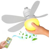 Ventilador de Teto 6 Pás com Luminária 40W Silencioso 2 EM 1 Lâmpada Ventilador Forte 3 Velocidades