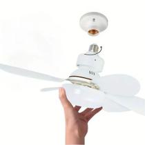 Ventilador de Teto 60w com 3 Hélice Controle e Bocal para lampada